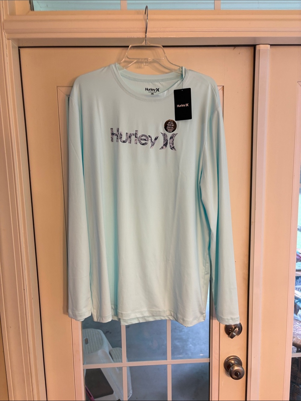 Hurley Mint Blue Long Sleeve Double Hi Sunshirt